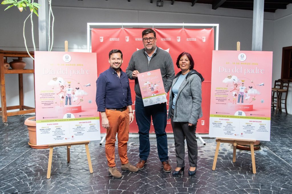 San Bartolomé promociona el comercio local con motivo del Día del Padre.