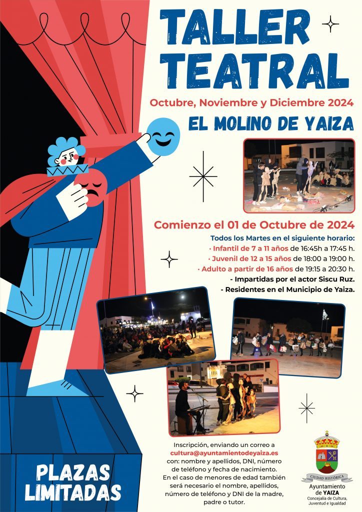 Yaiza ofrece un nuevo taller teatral de octubre a diciembre