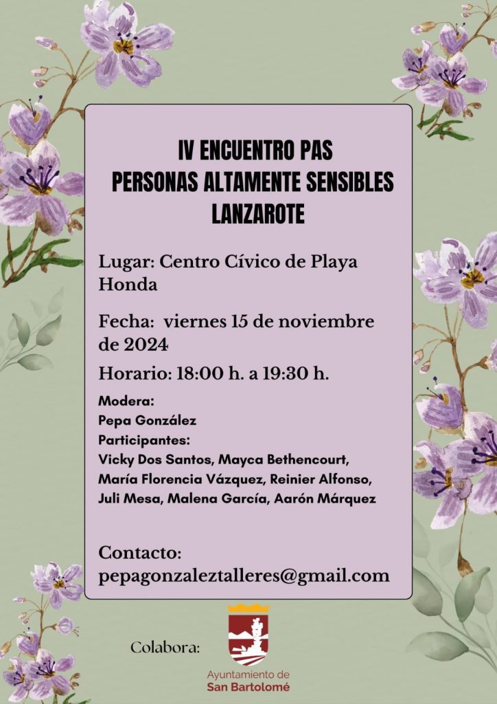 IV Encuentro de personas altamente sensibles – Lanzarote 2024, Playa Honda