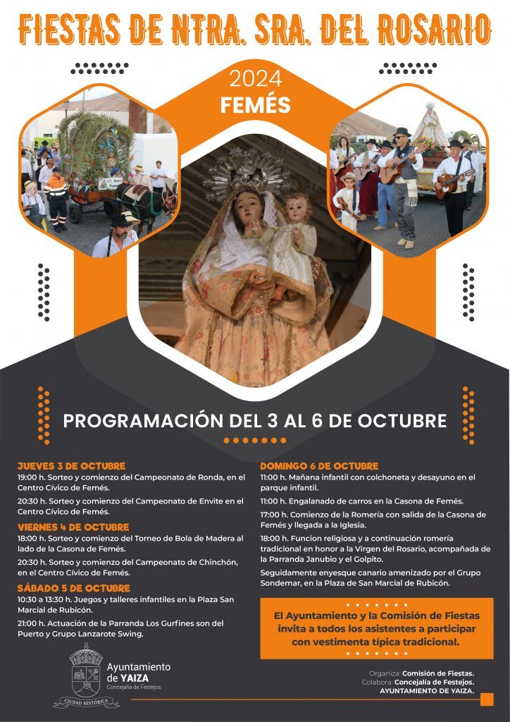 Femés celebra este fin de semana sus fiestas del Rosario