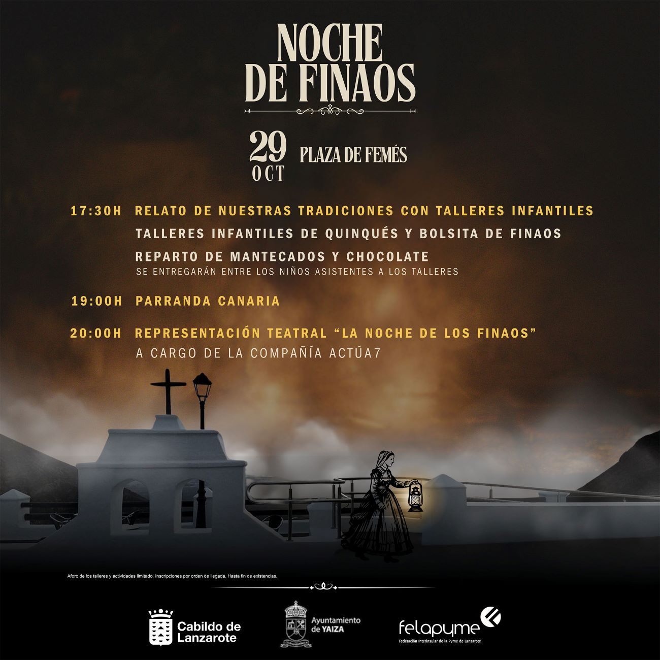 Femés celebra este martes la Noche de Finaos