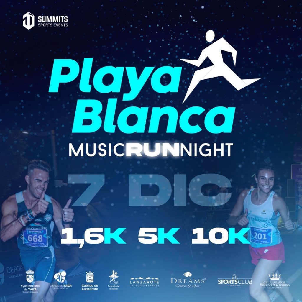Playa Blanca despide el año deportivo el 7 de diciembre con su Music Run Night