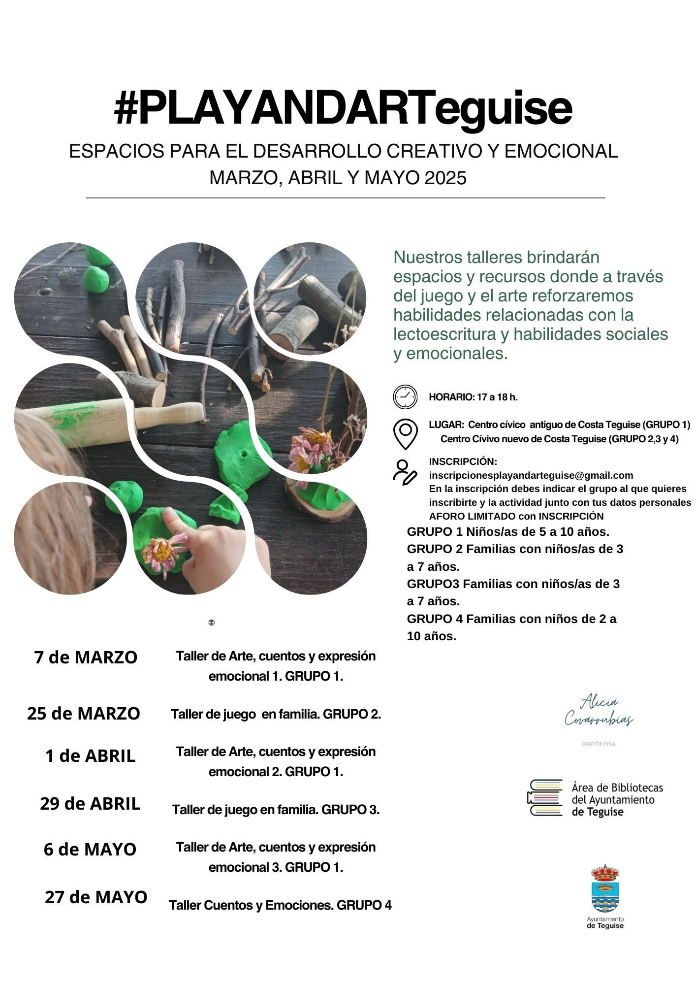 El Área de Bibliotecas de Teguise organiza unas jornadas para fomentar el desarrollo creativo y emocional