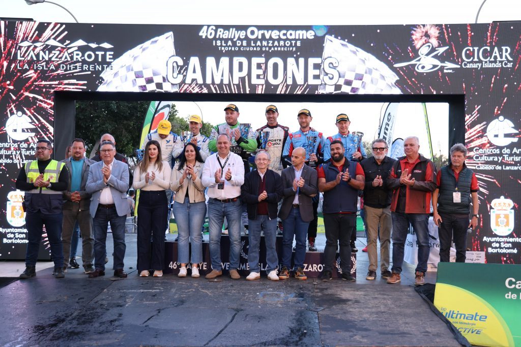 El Cabildo de Lanzarote felicita a los ganadores del XLVI Rallye Orvecame Isla de Lanzarote – Trofeo Ciudad de Arrecife
