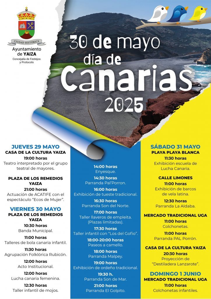 Yaiza celebra el 30 de mayo con tres días entregados a la identidad cultural de Canarias