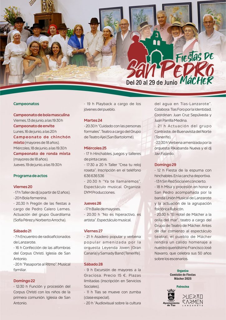 Mácher se prepara para celebrar las fiestas de San Pedro con actividades para todos los públicos