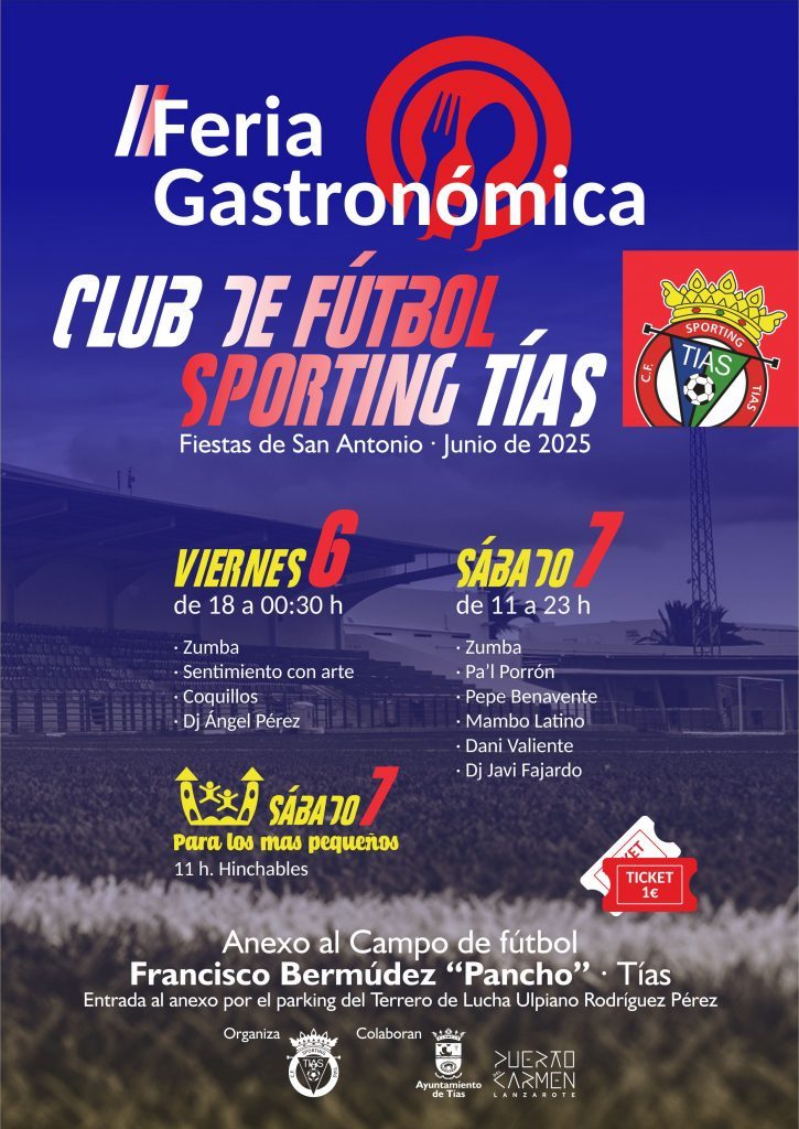 II Feria Gastronómica del Sporting Tías este fin de semana por las fiestas de San Antonio