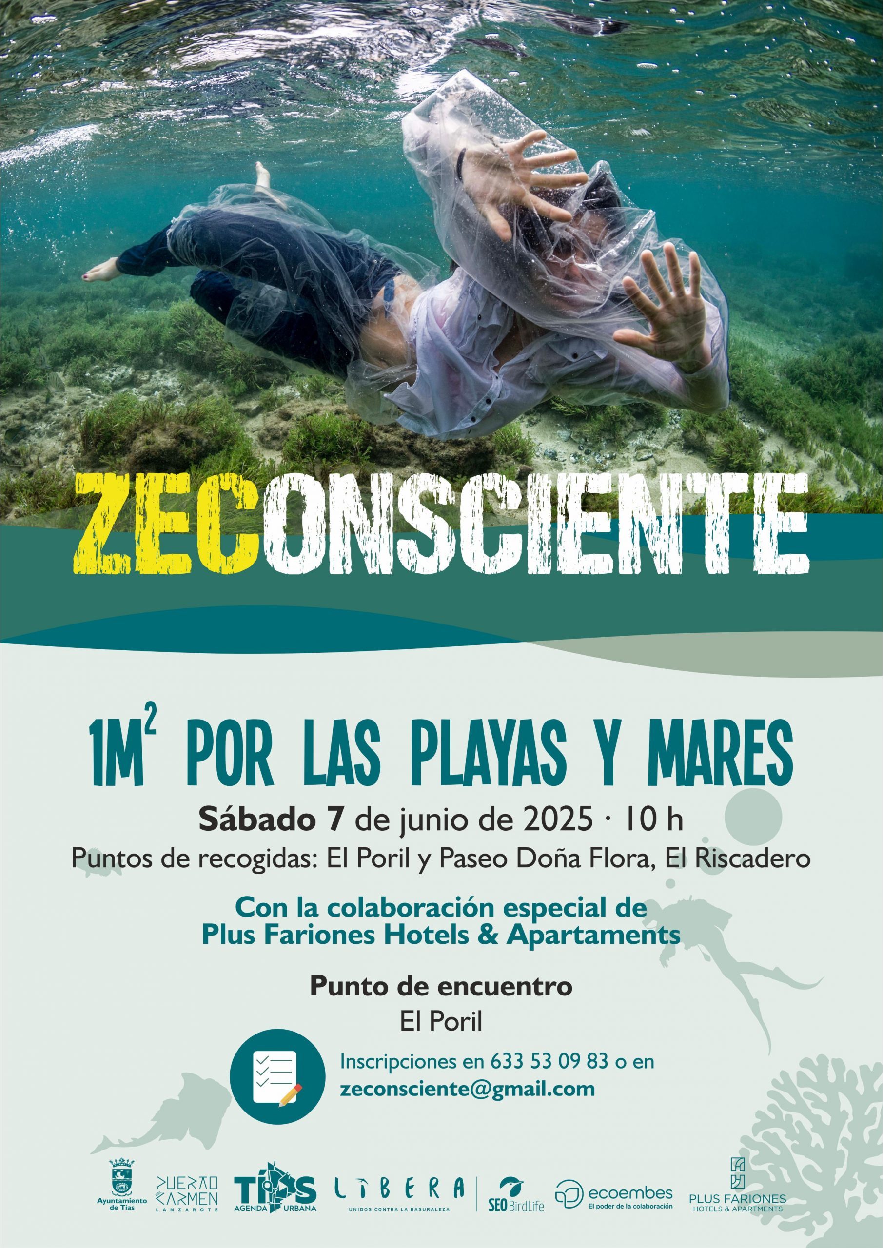 Tías celebra los días del Medio Ambiente y de los Océanos con una jornada de limpieza del litoral