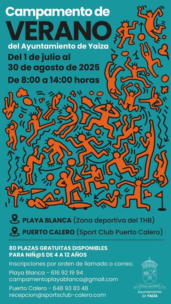 Yaiza abre inscripciones para su Campamento de Verano con un total  de 160 plazas disponibles