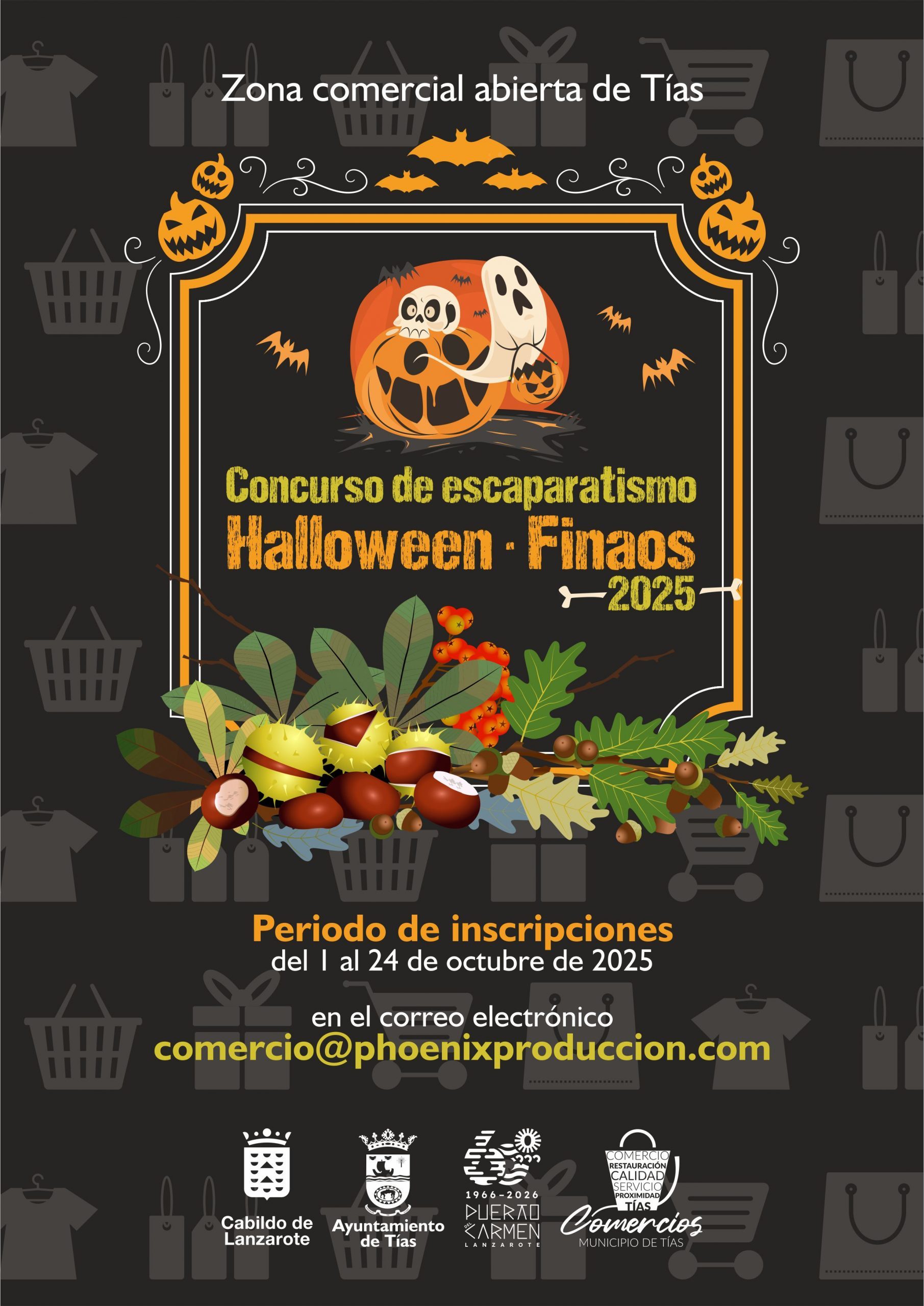 Tías abre el periodo de inscripciones para el concurso de escaparatismo de Halloween o Finaos