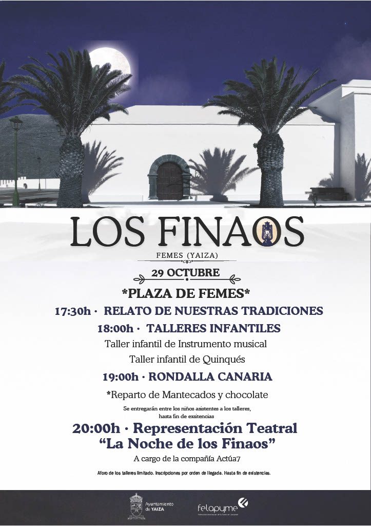 Femés celebra ‘Los Finaos’ el 29 de octubre con teatro, música y narración