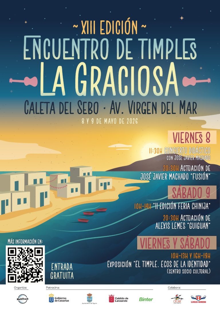 Cartel de la XIII edición del Encuentro de Timples de La Graciosa