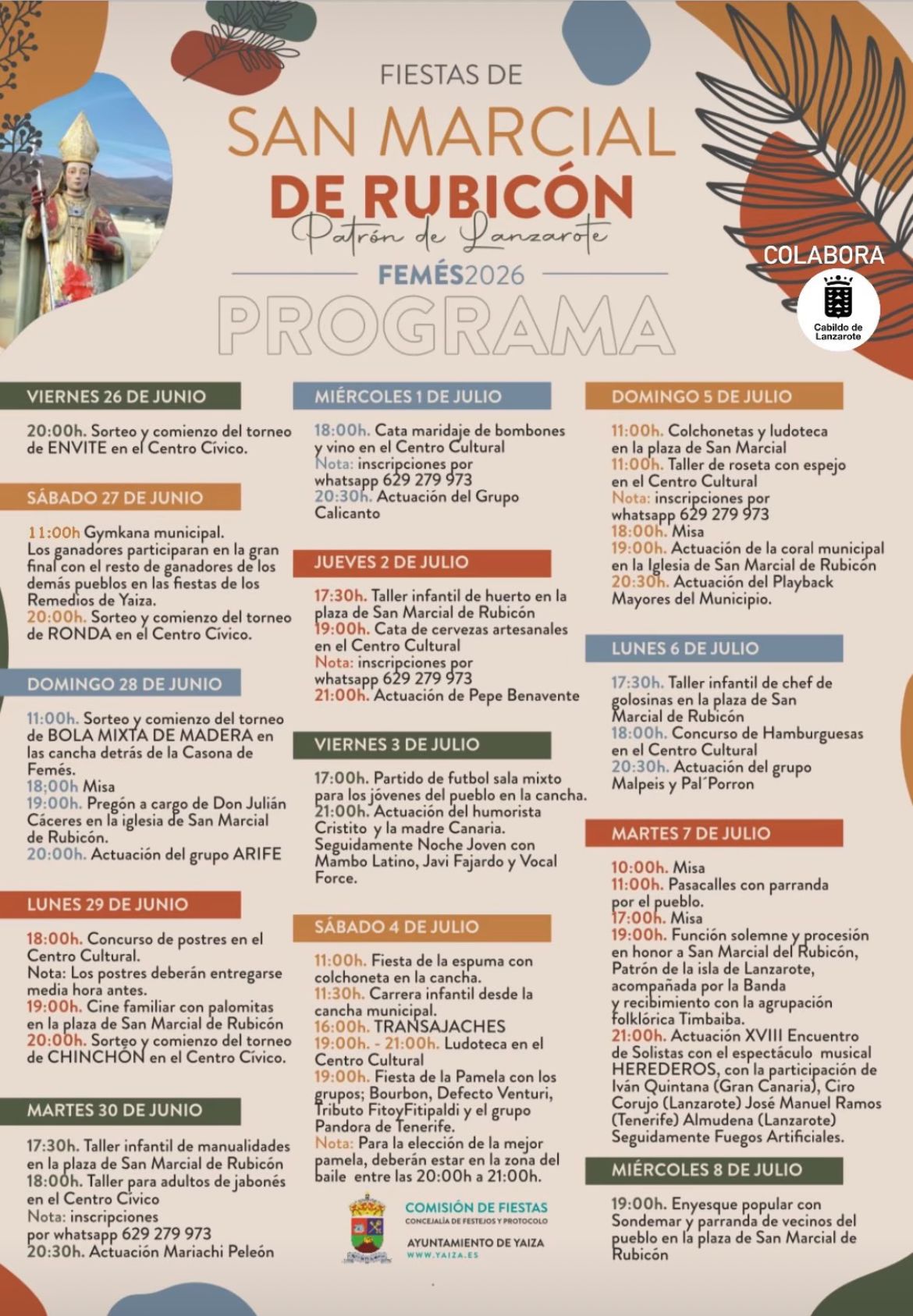 Femés da este domingo el pistoletazo de salida a sus fiestas de San Marcial