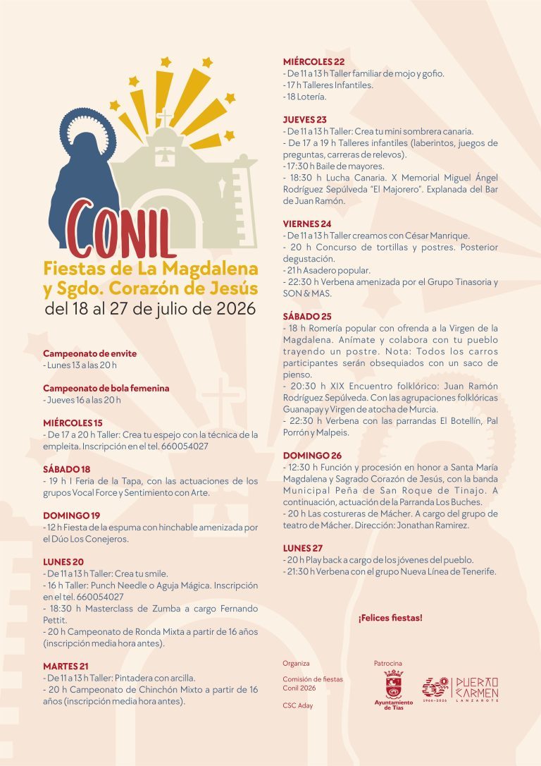 18 jul Programa Fiestas de La Magdalena y Sgdo de Jesús Conil 2026