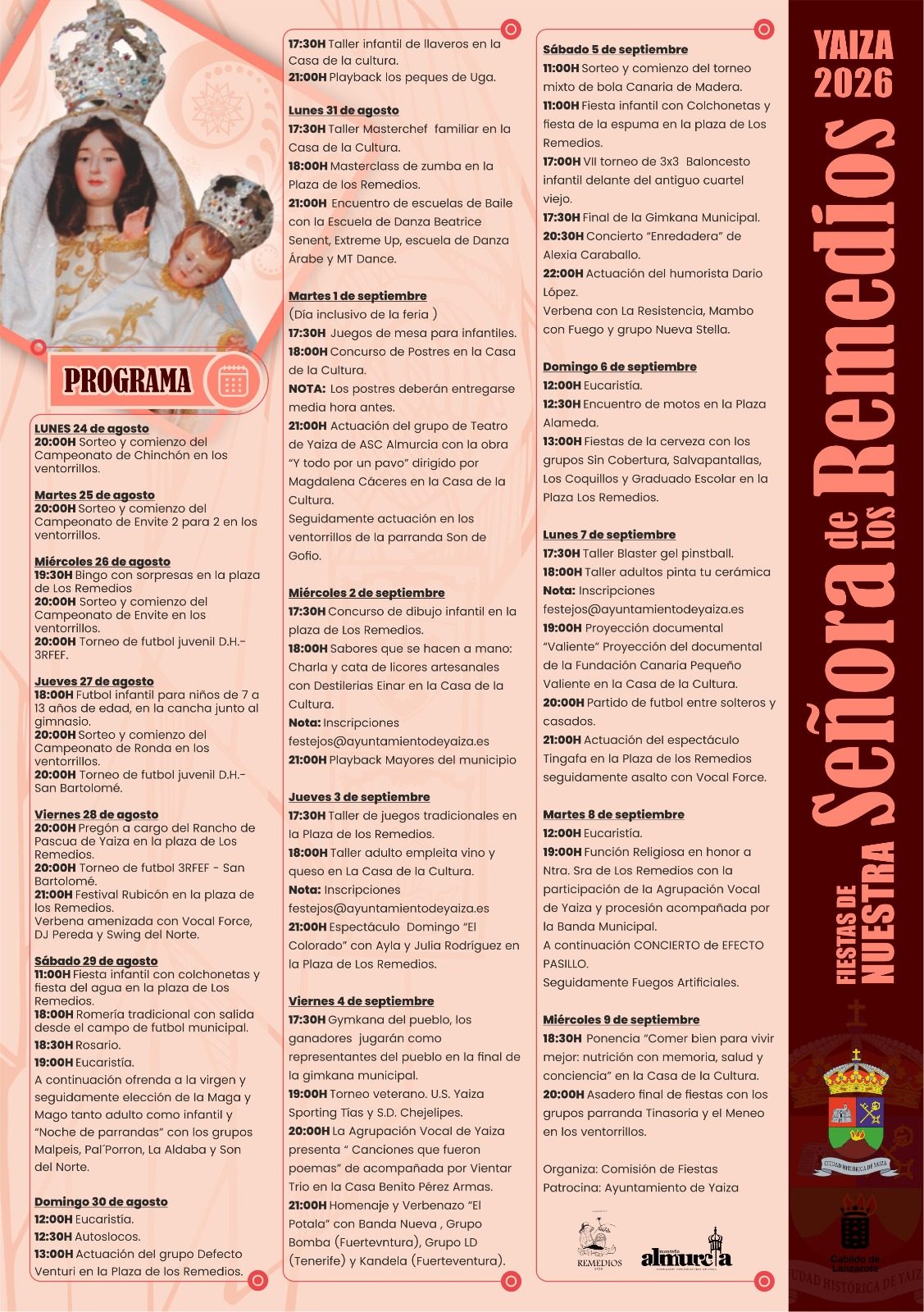 Programa Fiestas de Yaiza