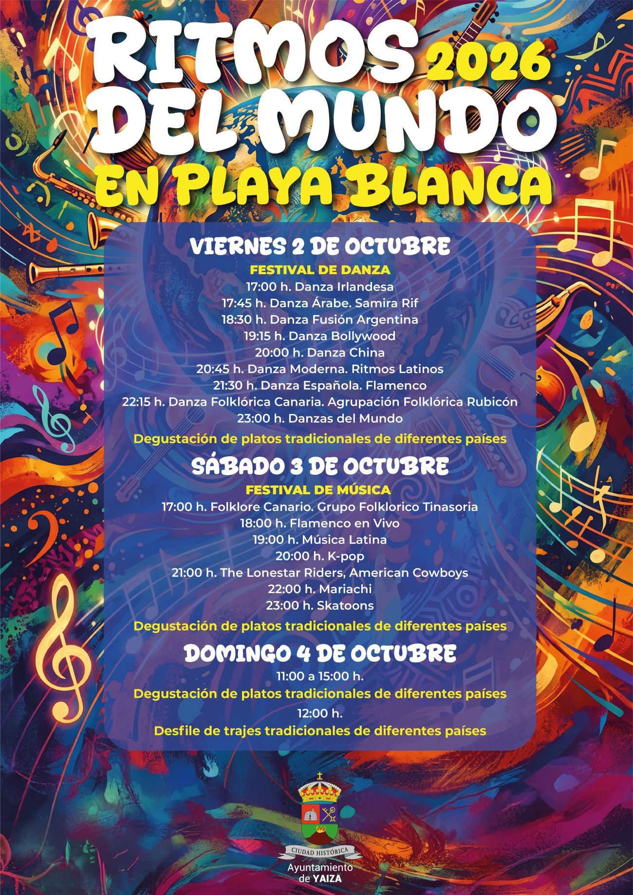 Playa Blanca invita a disfrutar del festival Ritmos del Mundo