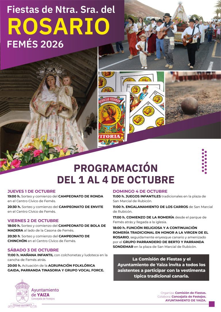 Programa Fiestas del Rosario Femés
